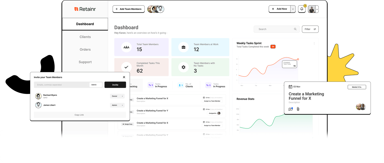 Community Manager Recurring Client Packages illustrated with the Retainr client workflow